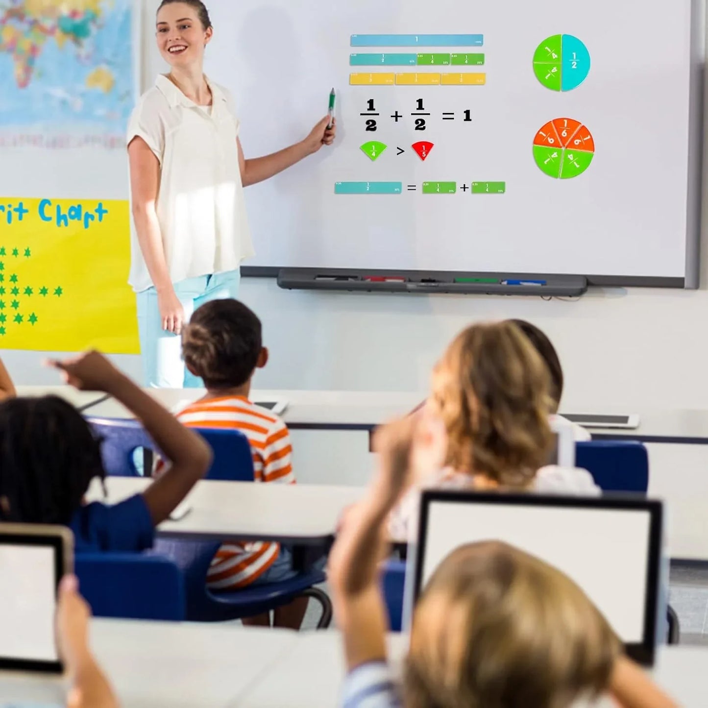 Alloria Montessori Magnetic Fraction Learning Set