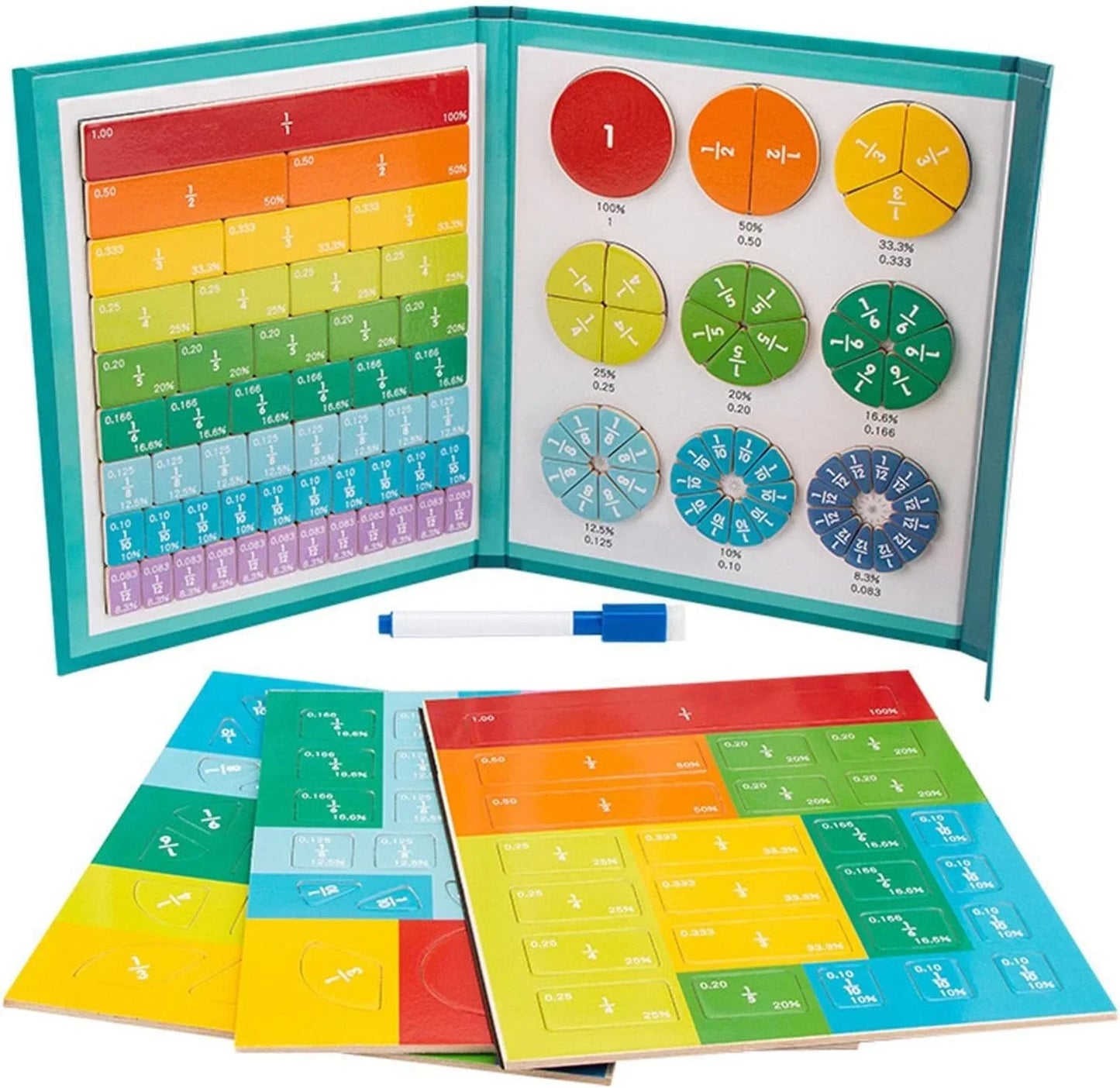 Alloria Montessori Magnetic Fraction Learning Set